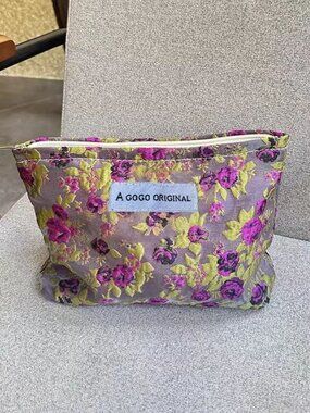 Flower floral make up bag